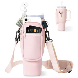 40 oz water bottle bag with pocket