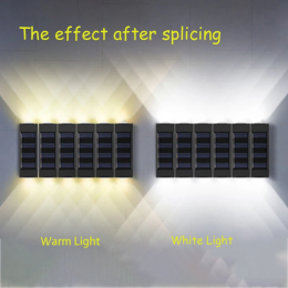 Splicable solar wall light
