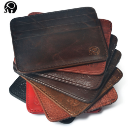 Genuine Leather Slim Wallet 
