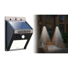Outdoor solar wall lamp with 20LED light and motion sensor - no wires needed!