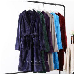coral velvet bathrobe