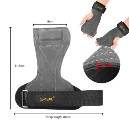 Cowhide fitness non-slip weightlifting gloves