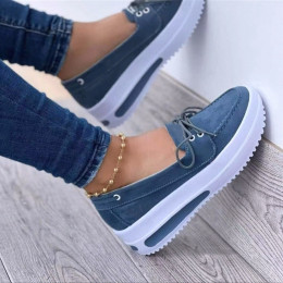 Solid color lace-up front loafers