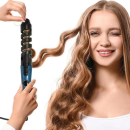 Negative ion ceramic spiral curling iron