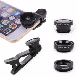 Universal 3in1 Clip On Camera Lens Kit for Cell Phone