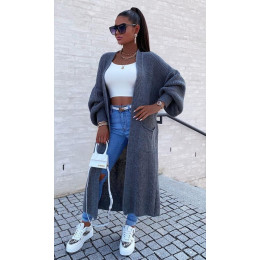 Longline Knitted Pocket Cardigan