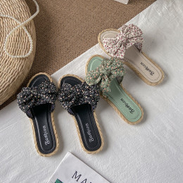 Ladies bow slippers