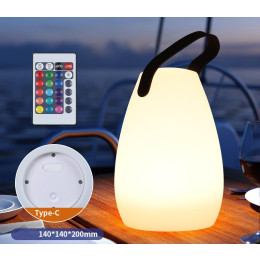 Portable RGB Table Lamp Dimmable Bedside Lamp