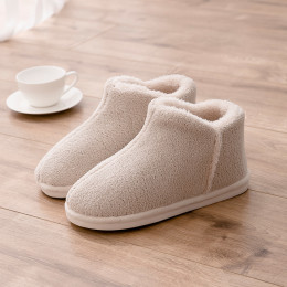 Warm plush non-slip soft wool cotton shoes