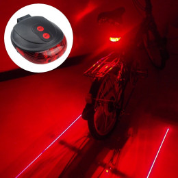 Bike LED Light 2 Lasers Safety Night Cycling Light Mountain Road Bike Rear Lights Lamp Backlight 7 Mode 