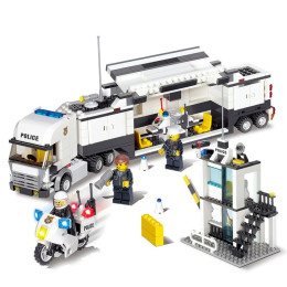 City Street Police Station Bread Car Truck Building Blocks