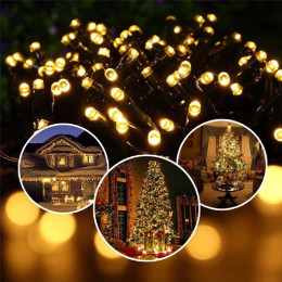 LED Solar Light String Flower Lights