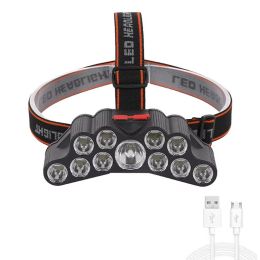 11 Led Head Mounted Flashlight Headlamp