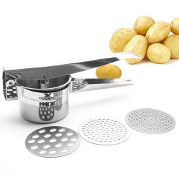Stainless steel potato masher