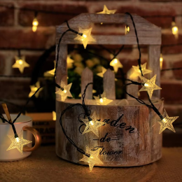 LED star snowflake decorative light string