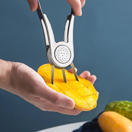 Steel Mango Splitter Cutter Fruit Remover Seed Gadget Peach Slicer Kitchen Gadget Metal