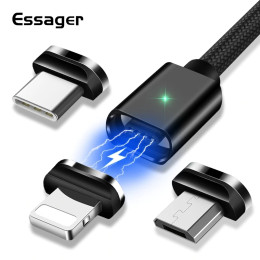 Essager Magnetic USB Cable For iPhone Android Type C Fast Charge Cable