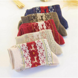 5Pair Women's warm christmas gift sock 