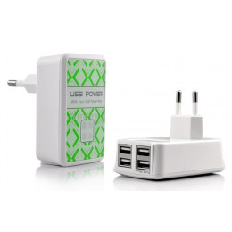 4 USB Port Portable Charger Adapter