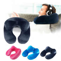 Inflatable U Shape Neck Cushion Pillow for Office Car Plane Sleeping 