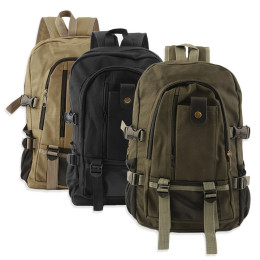 Backpack Vintage Canvas Rucksack Preppy School Shoulder Travel Satchel