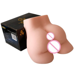 Silicone Big Ass 3D sex doll artificial vagina Double Channels Sex Toys