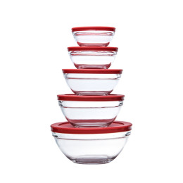 5pcs Glass Mixing Bowl Set