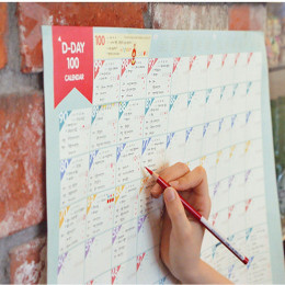 3pcs of 100 Day Countdown Calendar Learning tool for kids to break and introduce new habits