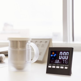 Digital Weather Forecast Station Kids LCD Alarm Clock