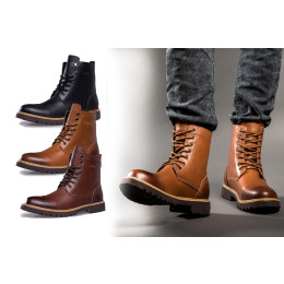 Men Cowhide Leather short Boots