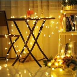 Star Shaped Theme LED Lights String Christmas Holiday Wedding Garden Decoration