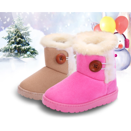 Toddler Winter Princess Child Shoes Non-slip Flat Boots