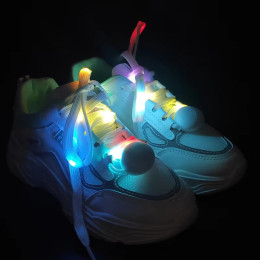 1 pair LED flashing luminous shoelaces