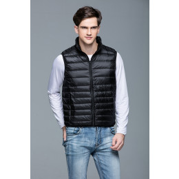 Men Winter Portability Warm White Duck Down vest