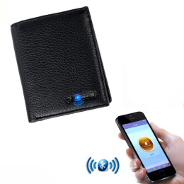 Anti-lost positioning Genuine Leather wallet