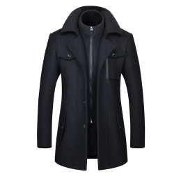 Men Fashion Jackets Trench Coat Business Casual Slim   Jackets