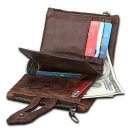 Genuine Leather Mens Wallet Cowhide Purse