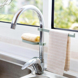Faucet Clip Dish Cloth Clip Shelf Drain Dry Towel Organizer