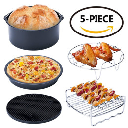 Home Air Frying Pan Accessories Five Piece Fryer Baking Accessory
