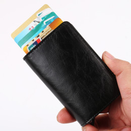 RFID Credit Card Holder PU Leather  Antitheft Wallet