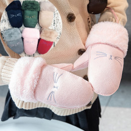 Kid's Suede Warm Glove For Cold Winter