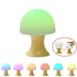 Mushroom night light with timer