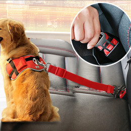 Adjustable Dog Seat Belt Dog Harness Pet Car Vehicle Seat Belt