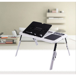 Adjustable Folding Laptop Table E-Table With Tray Cooling Fans