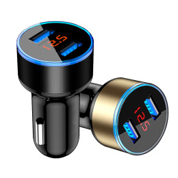 3.1A 5V Dual USB Car Charger With LED Display
