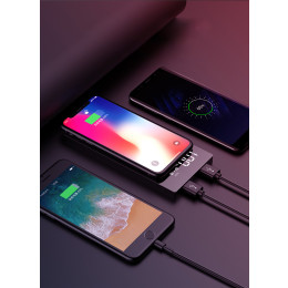 Large-capacity tempered glass Qi Wireless Charger power bank