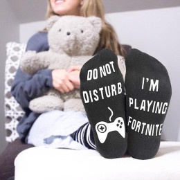 Unisex cotton DO NOT DISTURB I'M GAMING socks