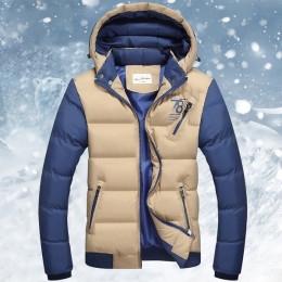 Men detachable cap Winter thick warm coat jacket