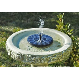 Solar powered fountain to the garden that can also float on the water!