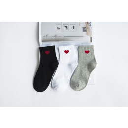 Heart Shaped Envelope Patterned Cotton Female Socks